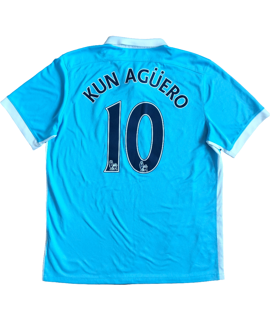 Original Manchester City 2015-16 Nike home shirt - Kun Aguero