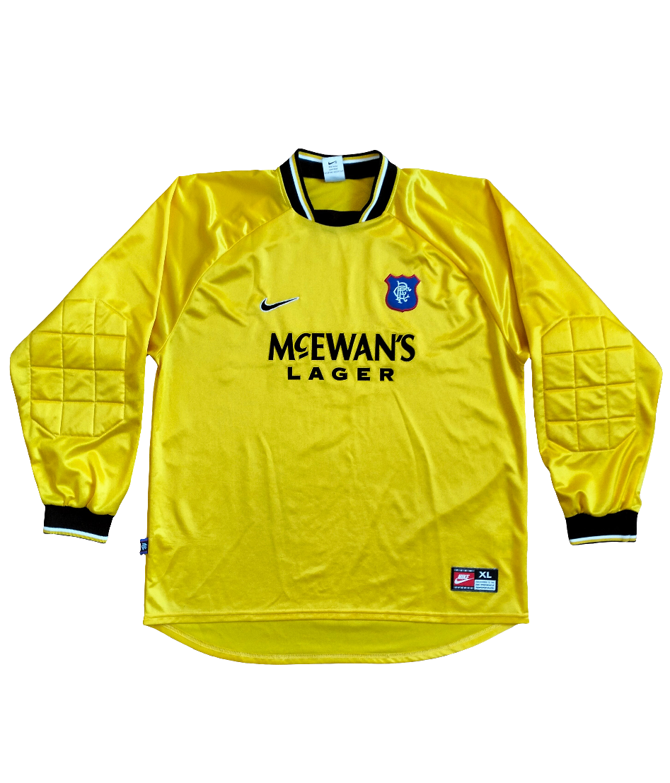 9. Original Glasgow Rangers 1997-99 Nike goalkeeper longsleeve shirt - XL