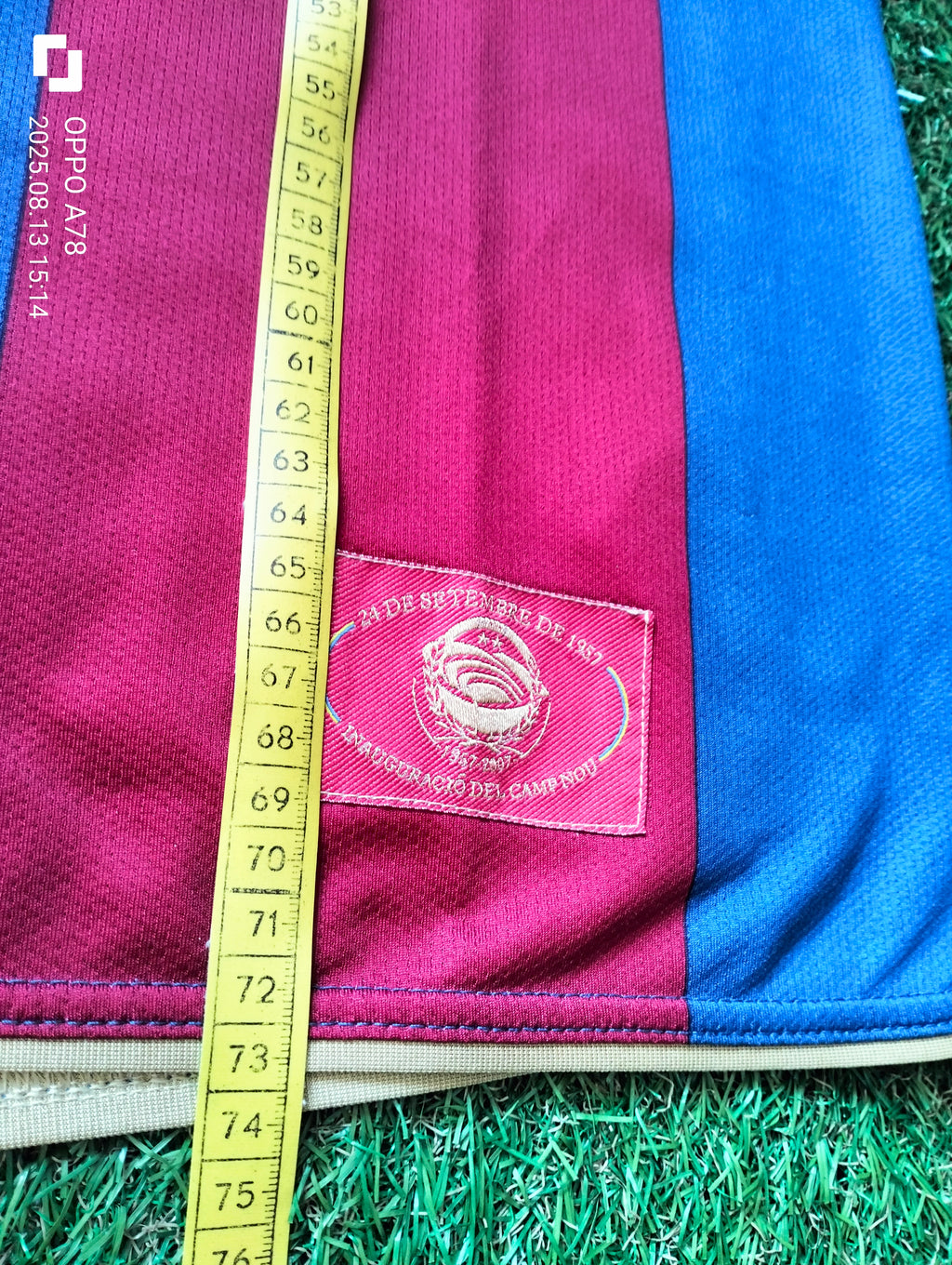 FC Barcelona 2007/08 Nike home shirts -  50th anniversary of Camp Nou