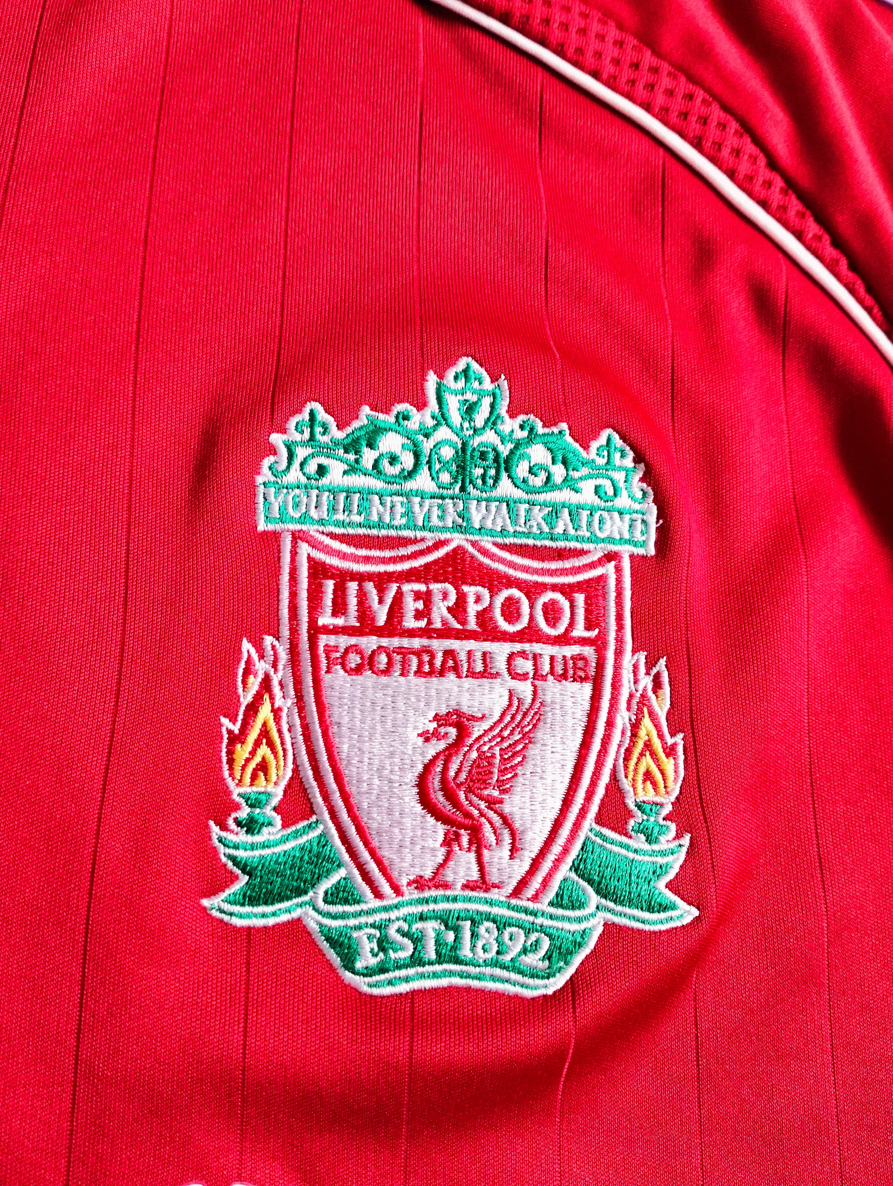 Original FC Liverpool 2006/07 Adidas longsleeve home shirt - S