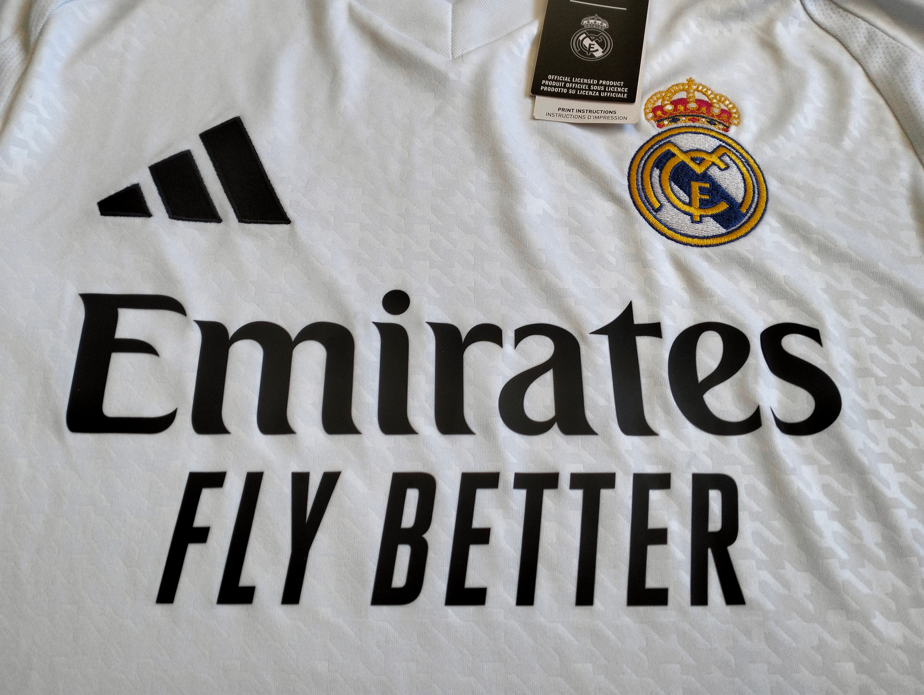 Real Madrid 2024/25 Adidas home shirt - longsleeve - S