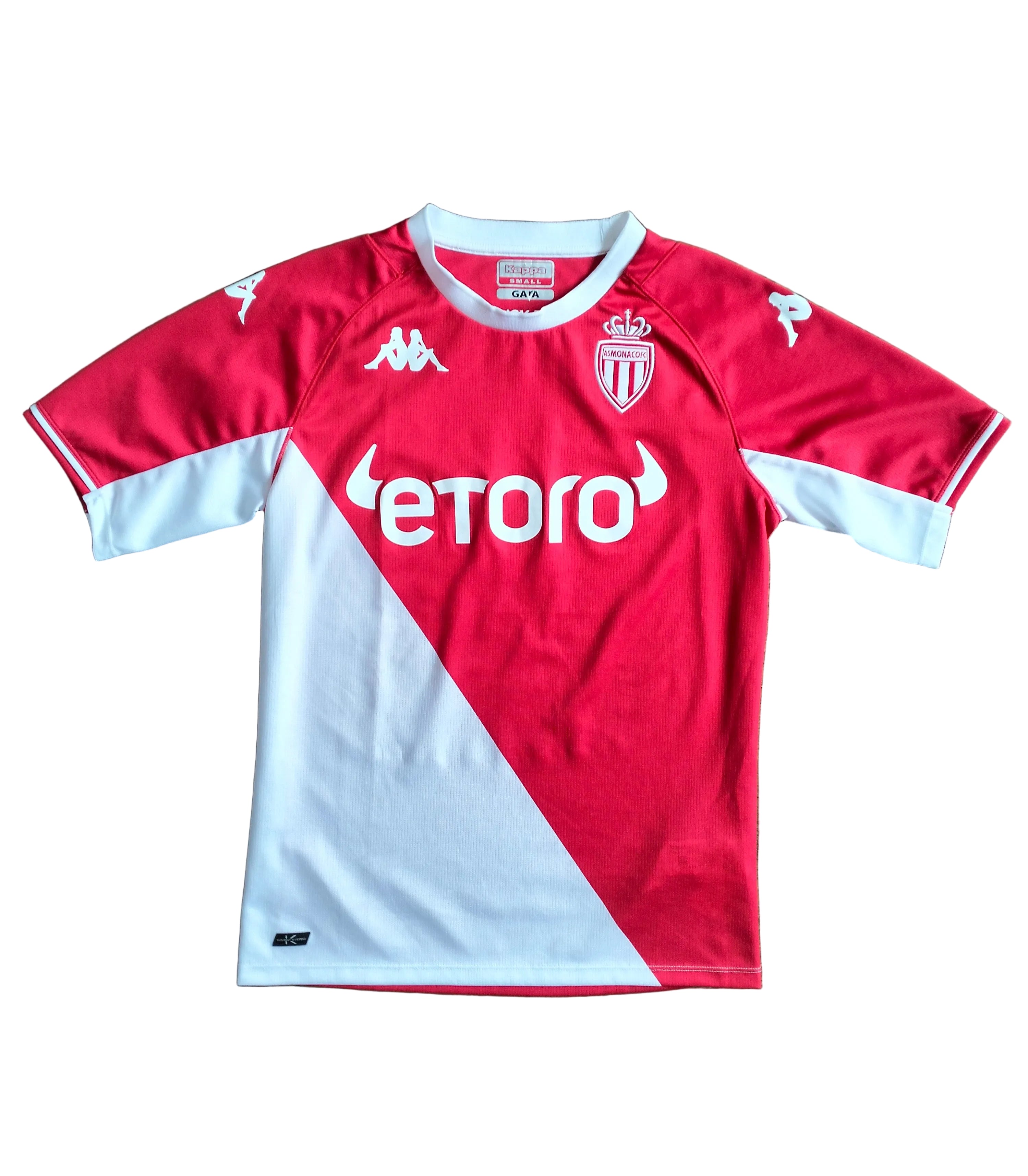 1.1. AS Monaco 2021-22 Kappa home shirt - S
