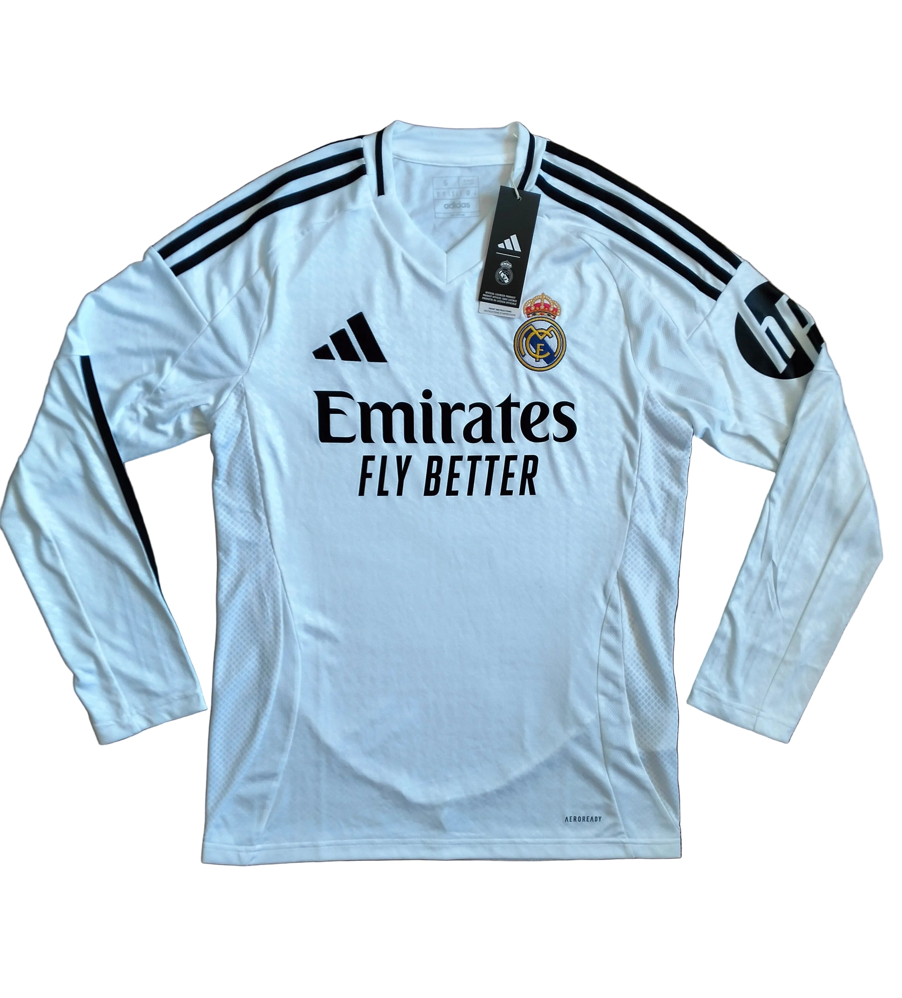 Real Madrid 2024/25 Adidas home shirt - longsleeve - S