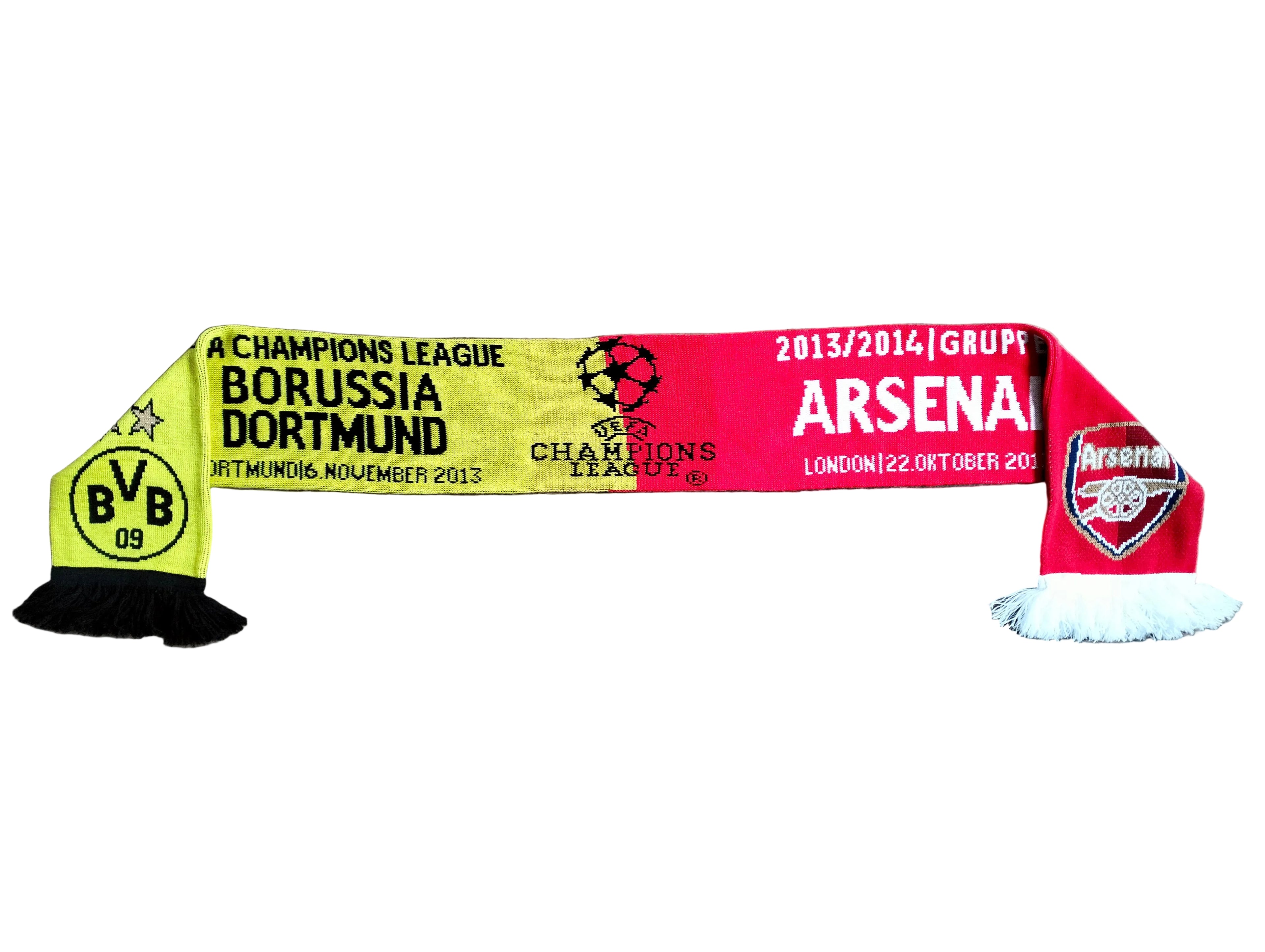 Borussia Dortmund vs. Arsenal London scarf - Champions League 2013-14