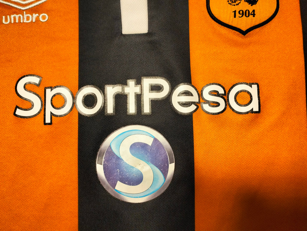 Original Umbro Hull City football shirt autographed by Kamil Grosicki