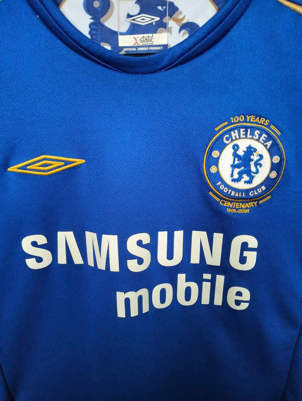 Original Umbro Chelsea London retro shirt - season: 2005, 100th anniversary of the club -152 cm