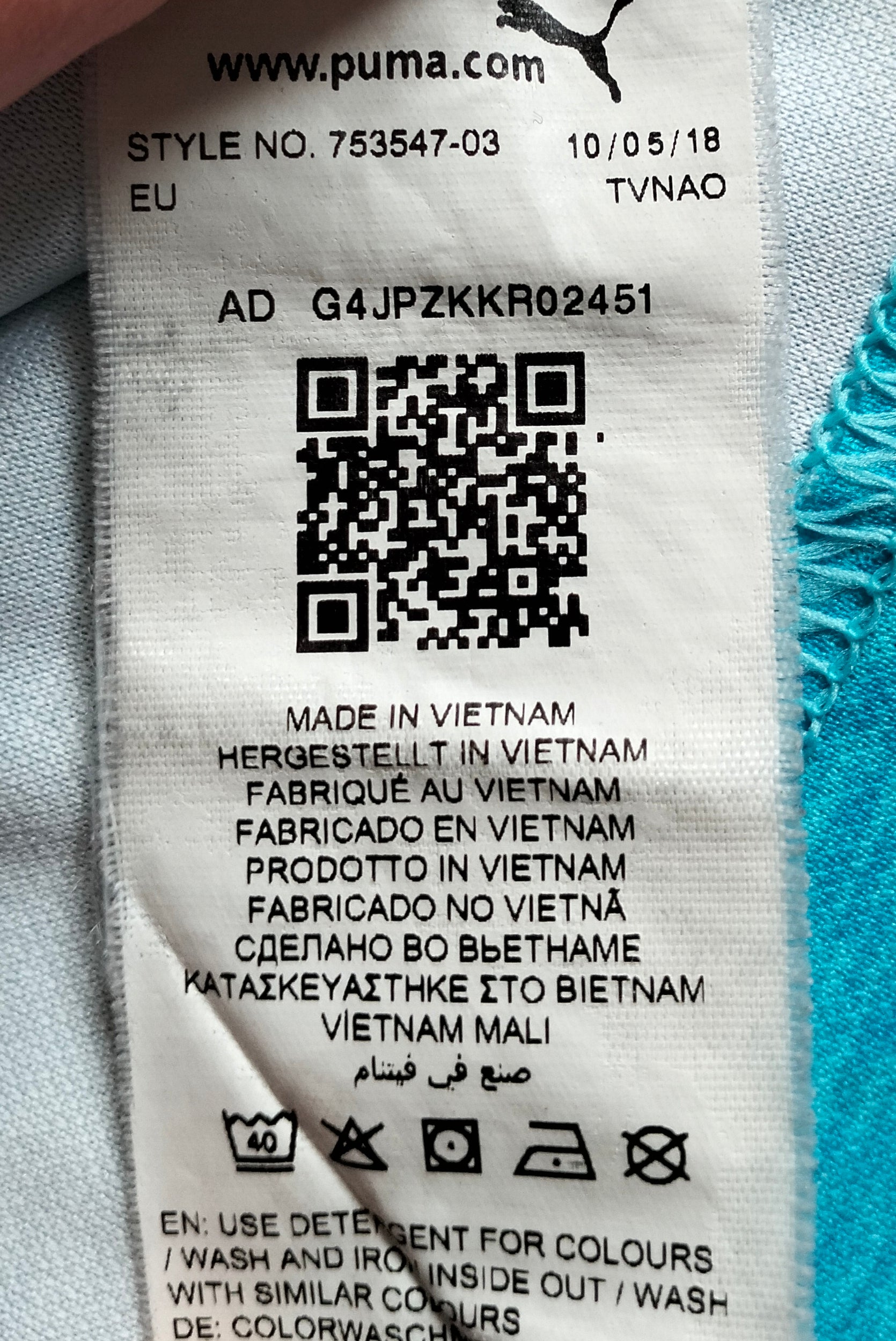 Original Olympique Marseille 2018-19 Puma third shirt