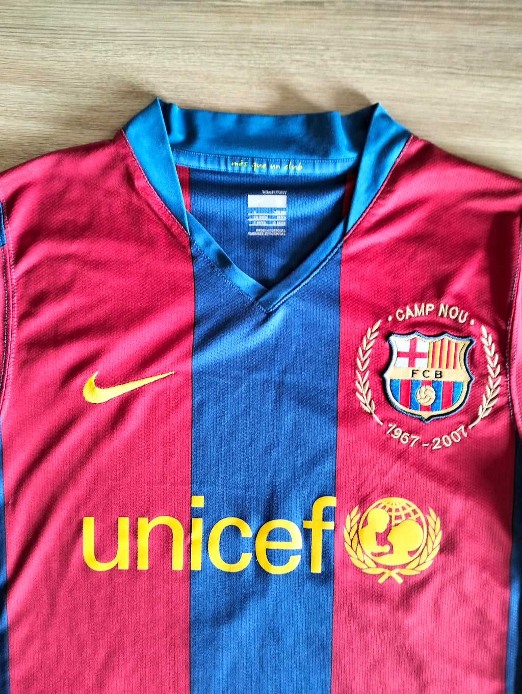 1.4. FC Barcelona 2007/08 Nike home shirt -  50th anniversary of Camp Nou - S