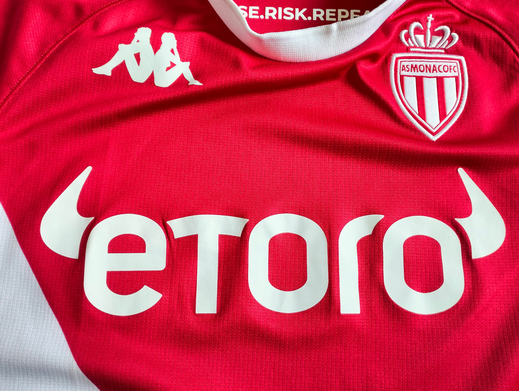 1.1. AS Monaco 2021-22 Kappa home shirt - S