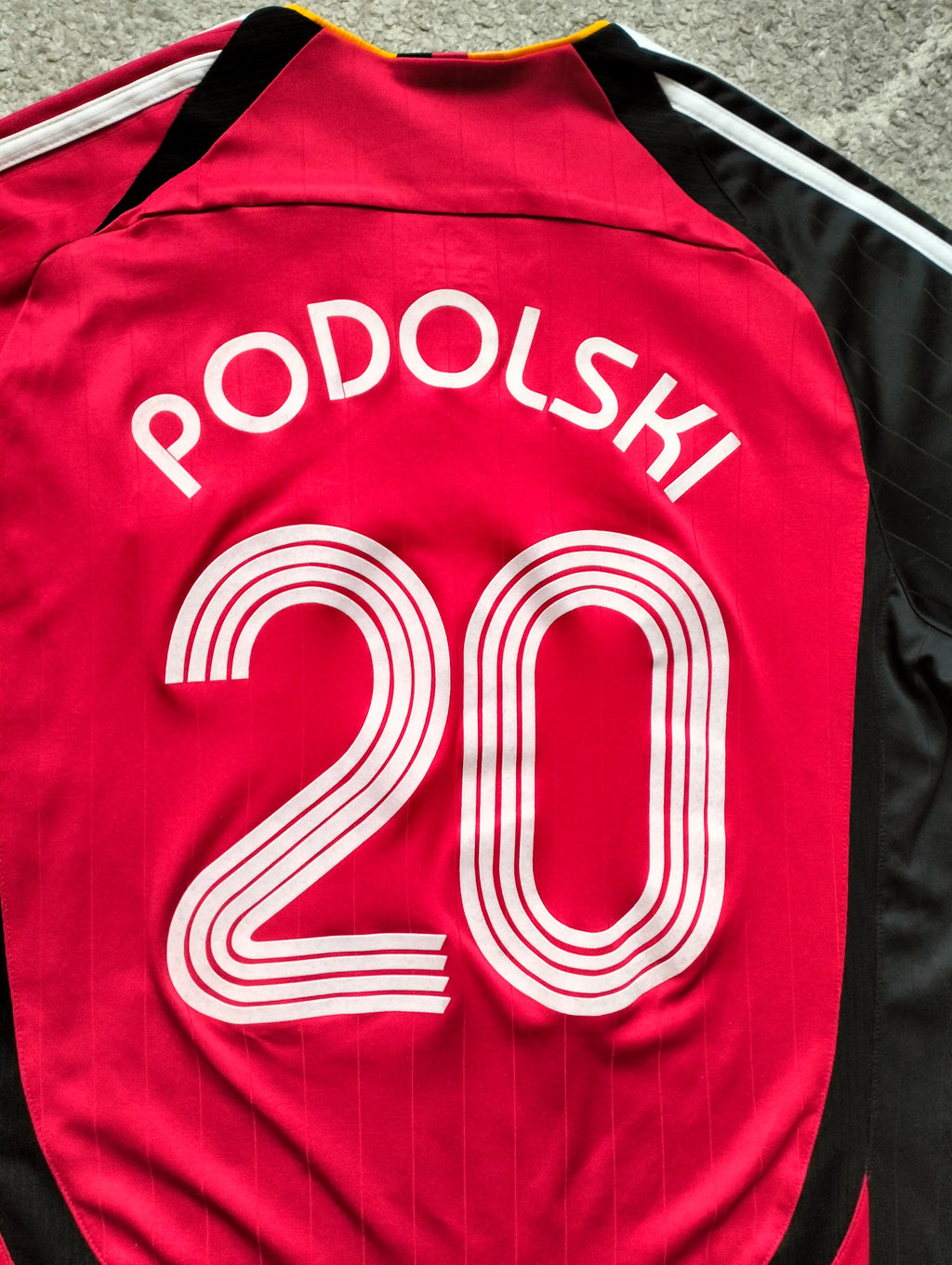 Original German national team away jersey Lukas Podolski from 2006.