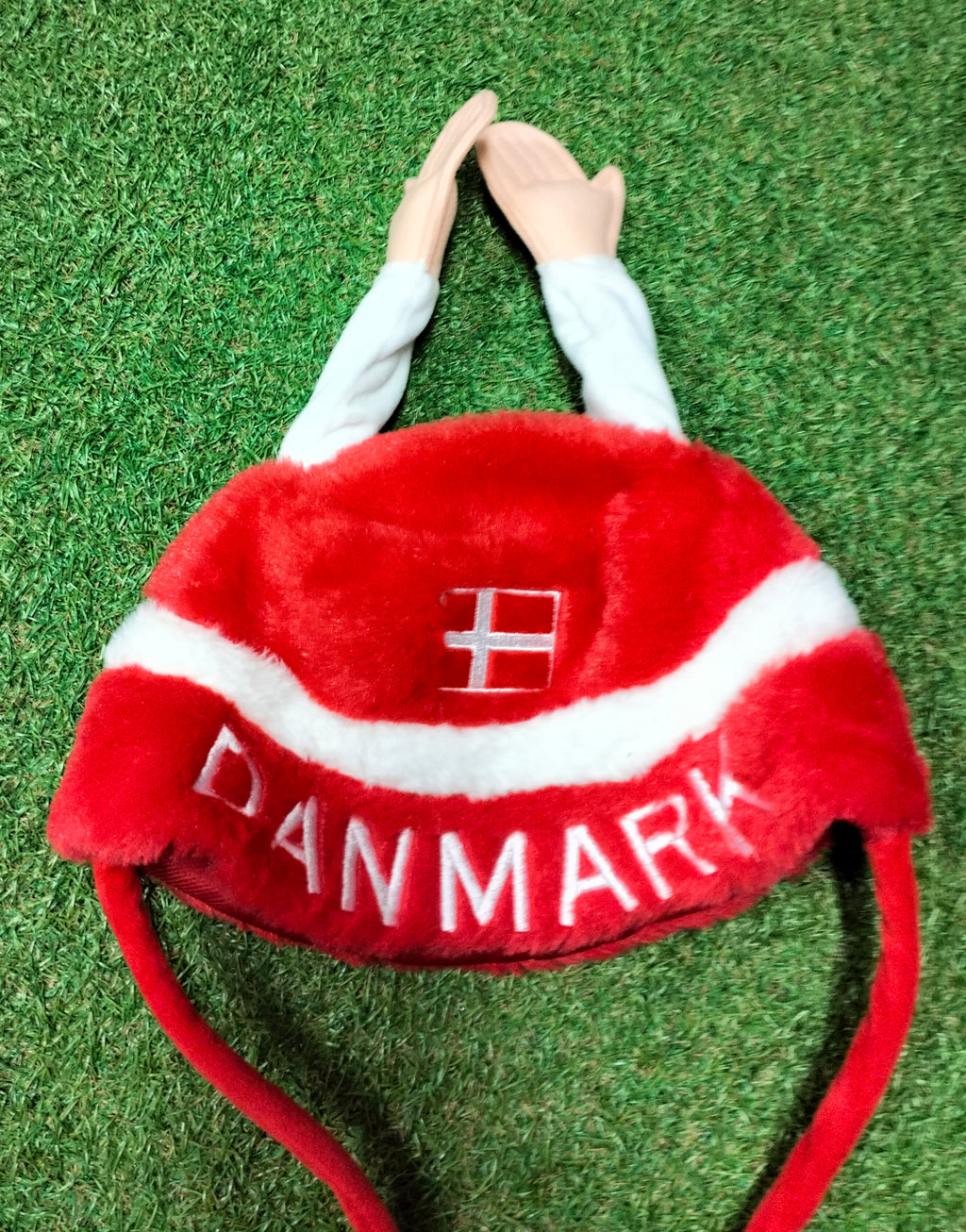 Denmark football fan cap