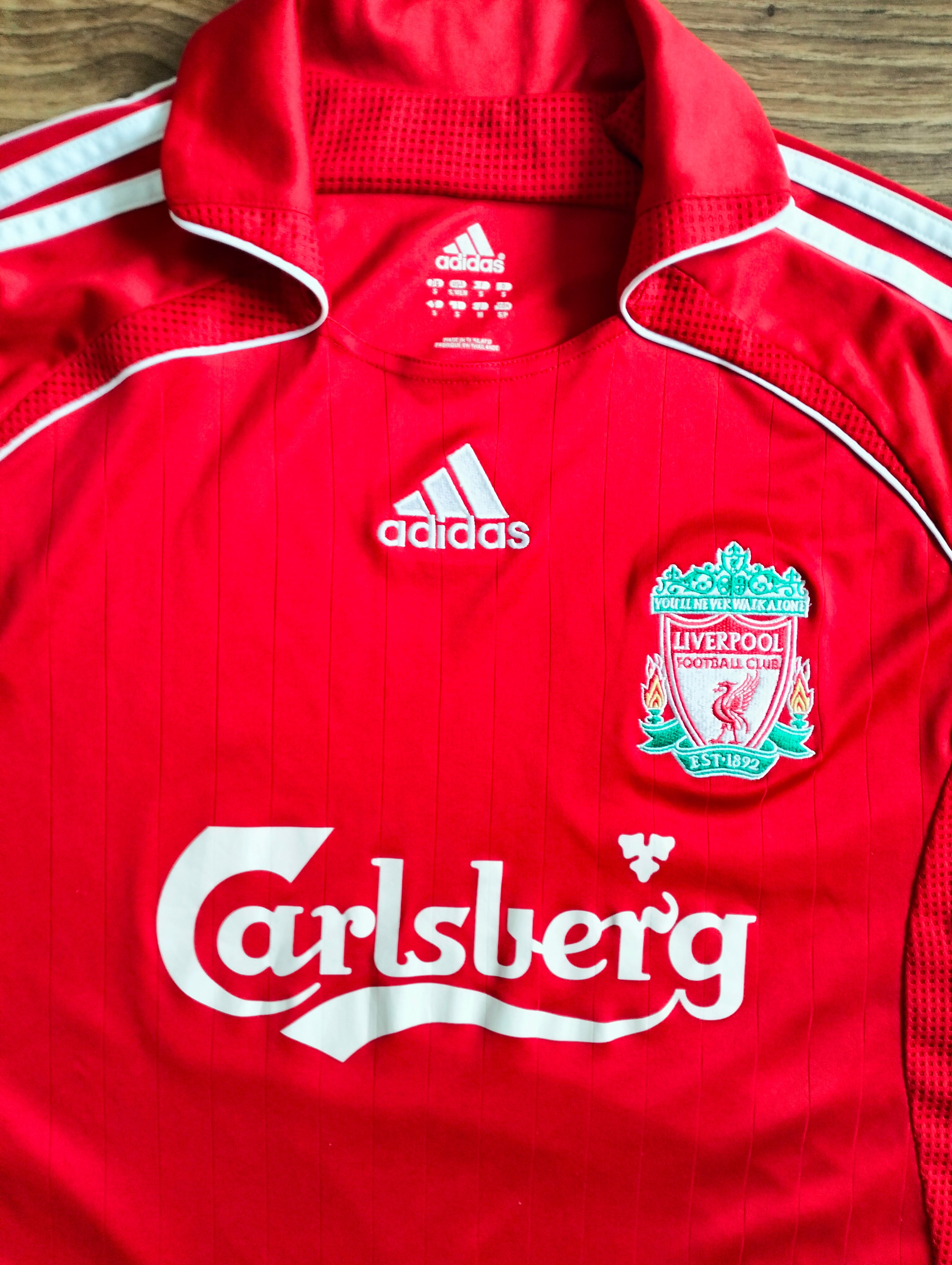 Original FC Liverpool 2006/07 Adidas longsleeve home shirt - S