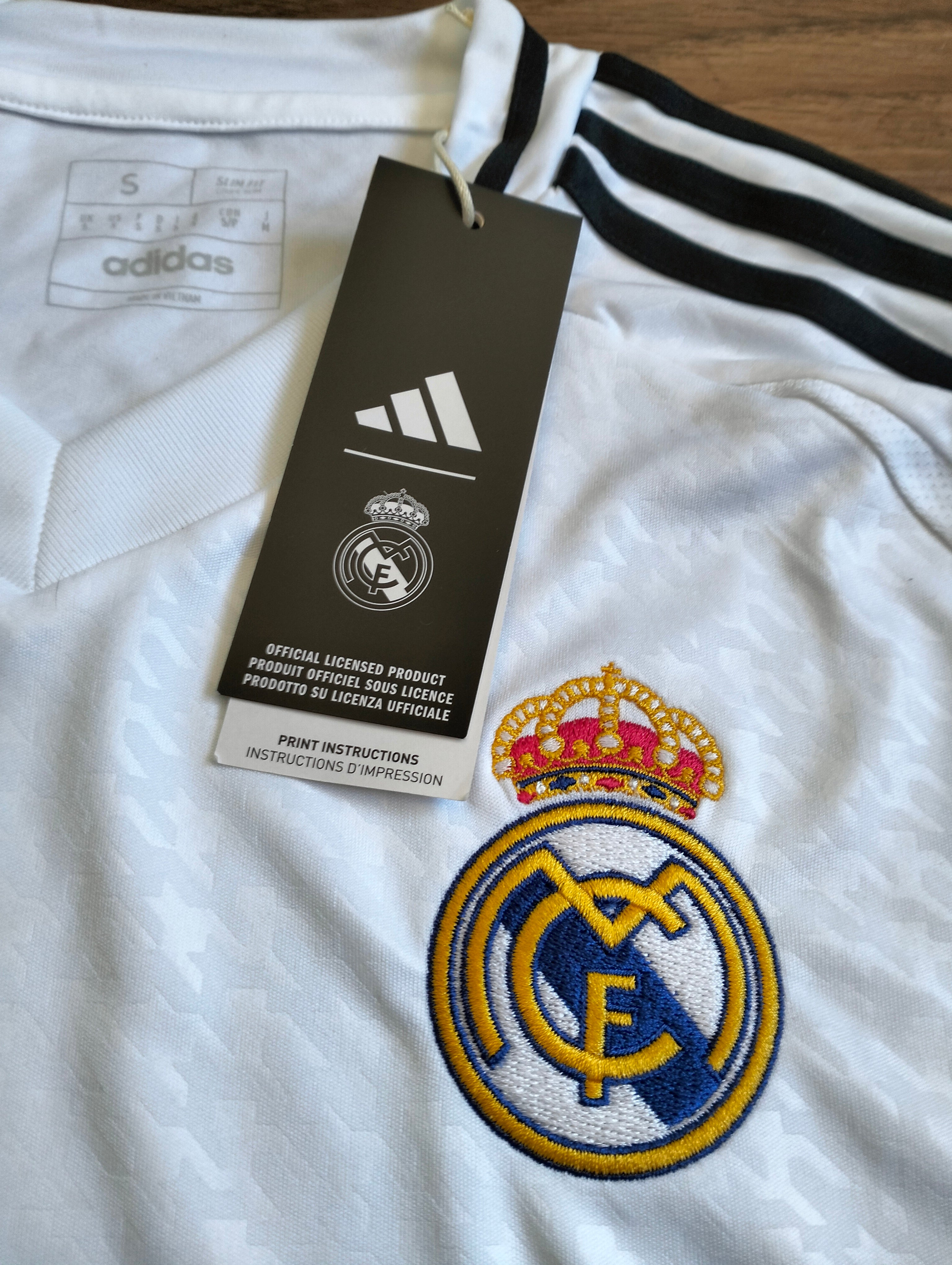 Real Madrid 2024/25 Adidas home shirt - longsleeve - S