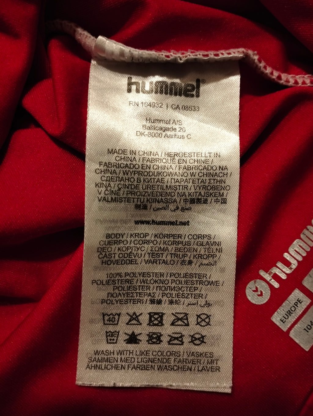 Denmark Hummel home kids shirt