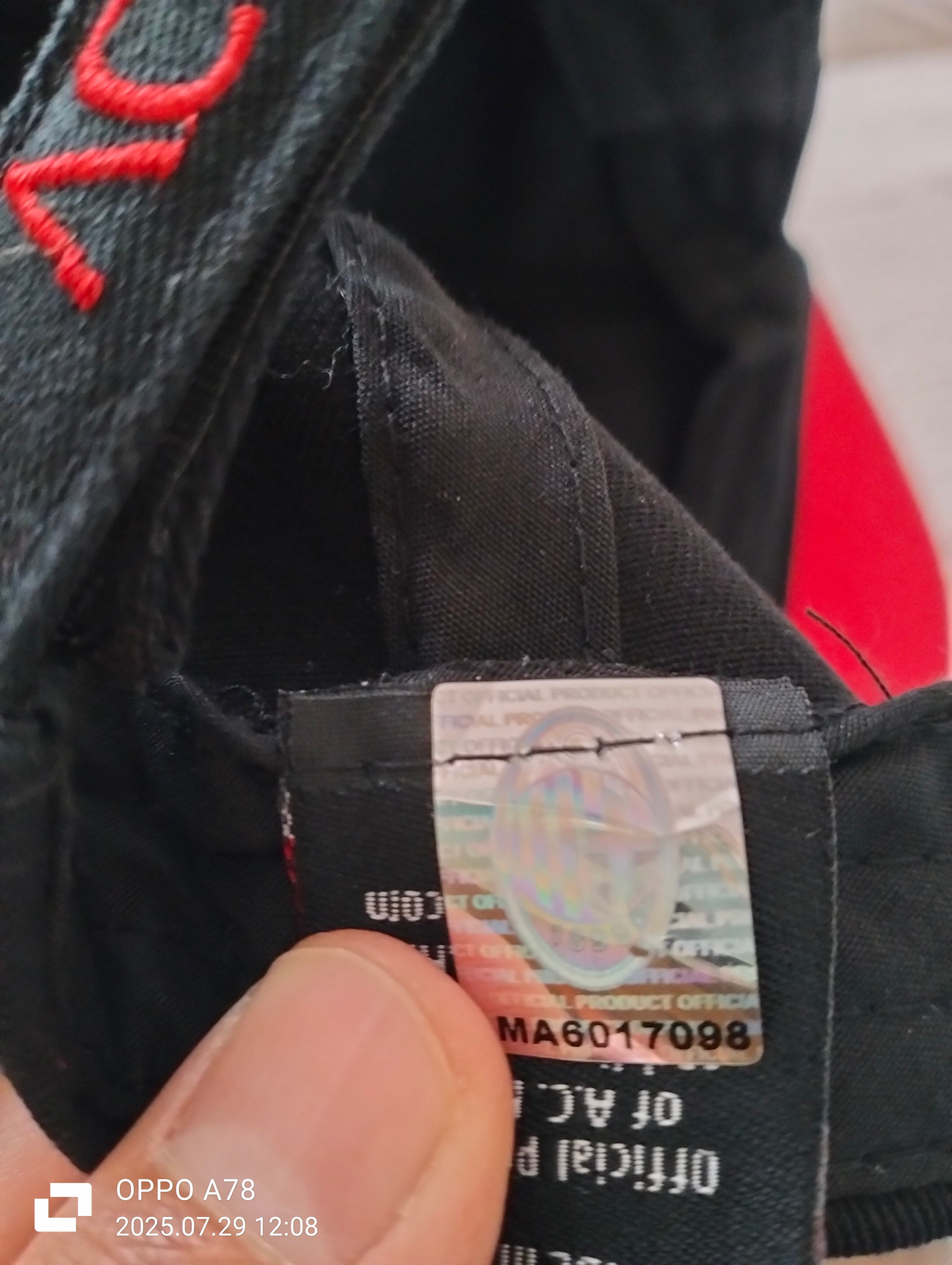 Official baseball cap AC Milan - size 57 cm