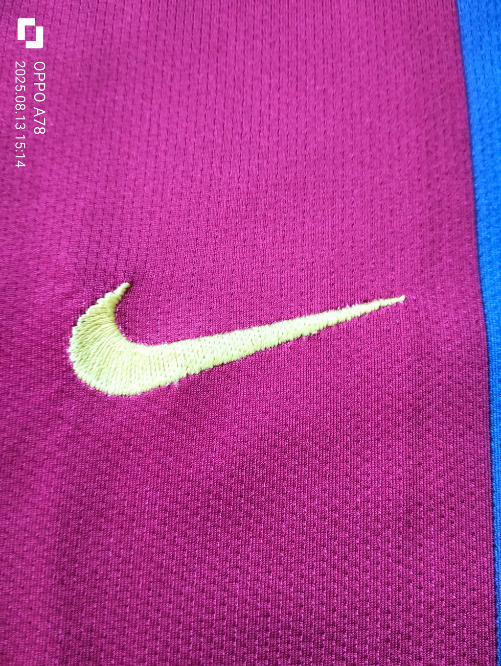 FC Barcelona 2007/08 Nike home shirts -  50th anniversary of Camp Nou