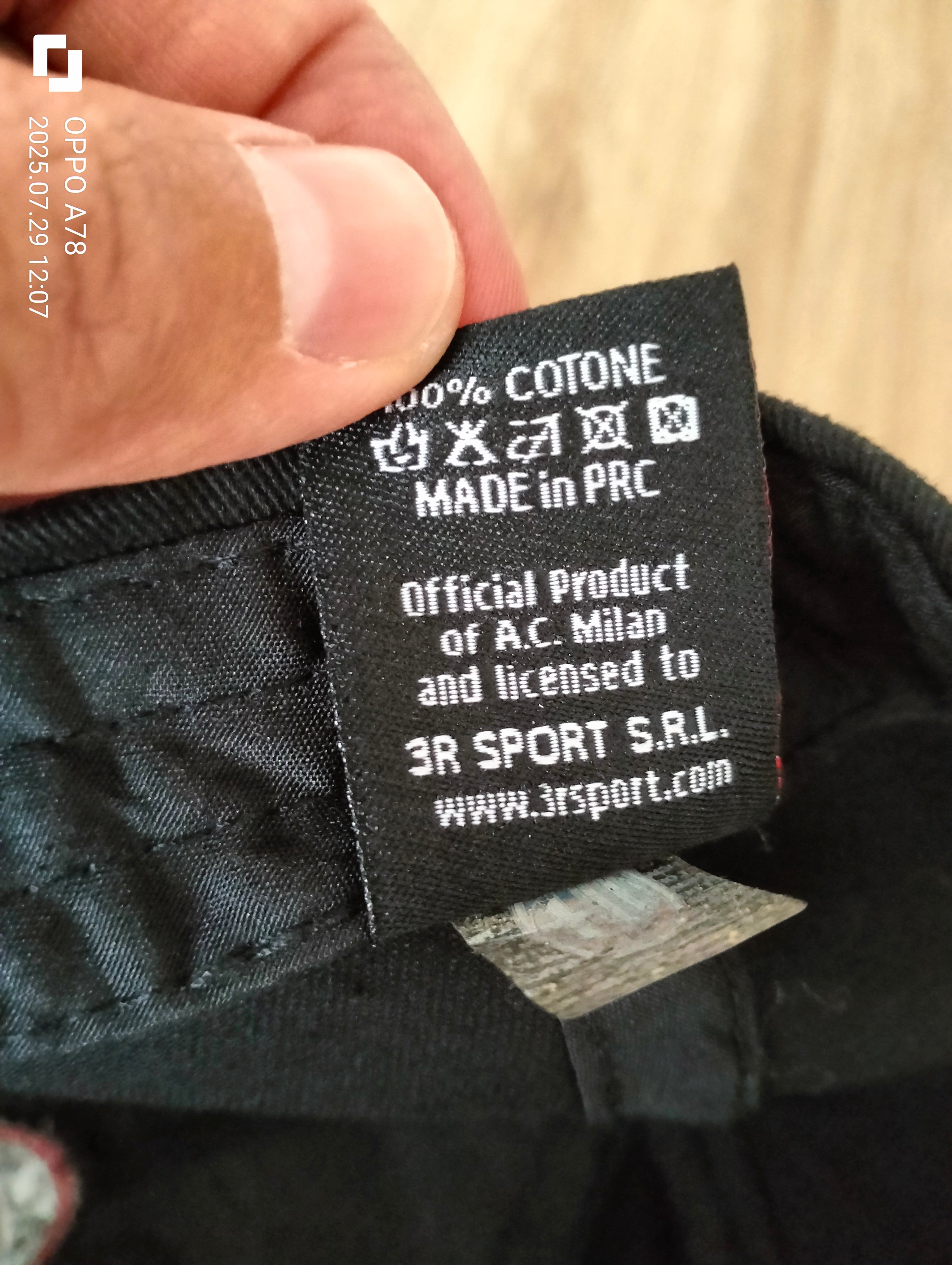 Official baseball cap AC Milan - size 57 cm